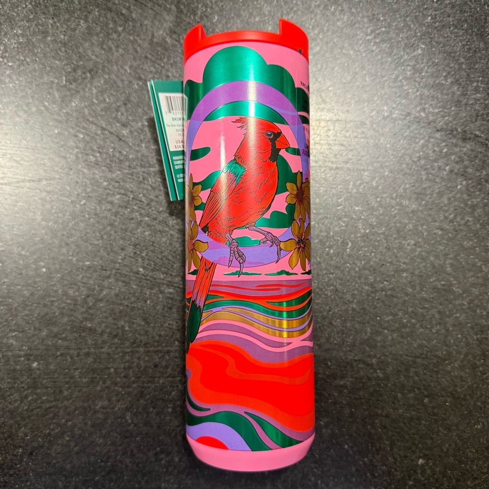 NWT 2024 Starbucks + Rex Hamilton 16oz Tumbler ❤️🩷 Absolutely Gorgeous